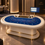 Feather White Baccarat Table