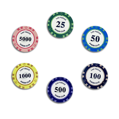 Las Vegas Poker Chipset - 300/500 Pcs, Ceramic, 40/45/50mm, 10/14/17g