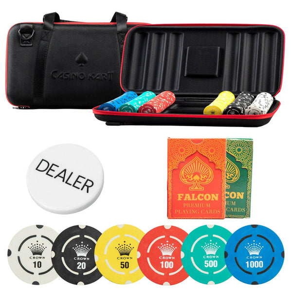 Majestic Crown Poker Chipset - LD, 300/500 Pcs, Clay, 40mm, 12g