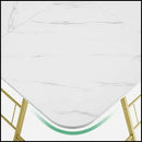 Mr Ironstone Gaming Table - L Shaped, 51 Inches Wooden/ Black/ White