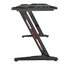 Eureka Ergonomic Gaming Table- Z Shaped, 60 Inches, RGB Lights