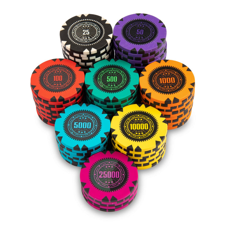 Nashville Series Poker Chips Set- 300 And 500 Pieces, Clay, 40 MM, 14g