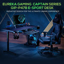 Eureka Ergonomic Gaming Table - GIP 47 Inches, Captain Series, Polygon Legs
