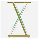 Mr Ironstone Gaming Table - L Shaped, 51 Inches Wooden/ Black/ White