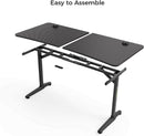 Eureka Ergonomic i-Series Gaming Table- Captain Series, GIP 60", Black