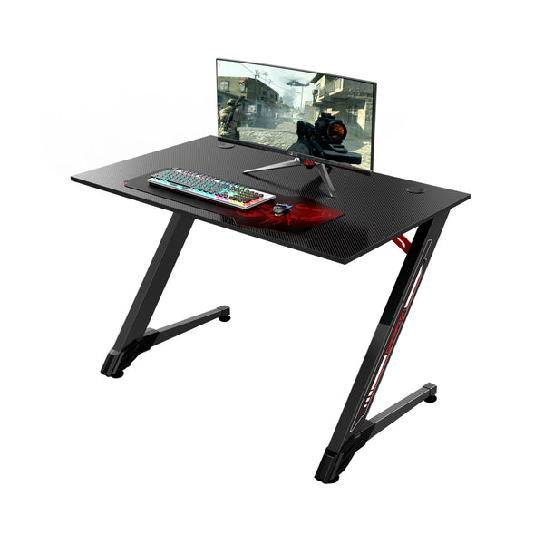 Eureka Ergonomic 43'' Z Shaped Small Gaming Computer Desk, Home Office Gaming Computer Table