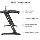 Eureka Ergonomic Gaming Table- Z1 S, 44 Inches, RBG Light