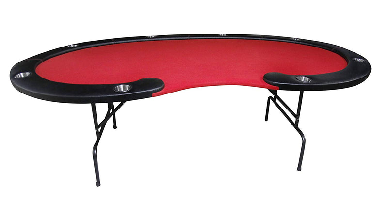 Casinokart Highroller Professional Poker Table With Red Cloth (7.5 X 3.5Ft)-Red - casino-kart