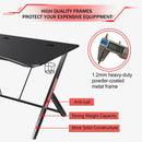 Mr IRONSTONE Large Gaming Office Desk- 63 Inches, R Shaped, Black