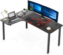 Eureka Ergonomic Gaming Table- 60 Inches, Modern L Shaped, Right