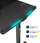 Eureka Ergonomic i-Series Gaming Table- 55 Inches, RGB LED Lights, Black
