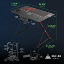 Eureka Ergonomic Gaming Desk - 39 Inches, X Shaped, Black