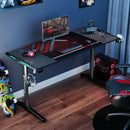 Eureka Ergonomic i-Series Gaming Table- 55 Inches, RGB LED Lights, Black