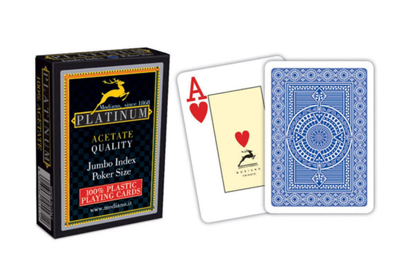 Modiano Platinum Blue | Red Pack of 50 - casino-kart