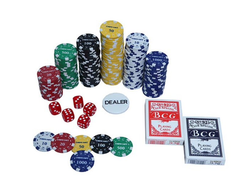 Premium Poker Chipset -300 pcs with denomination - casino-kart