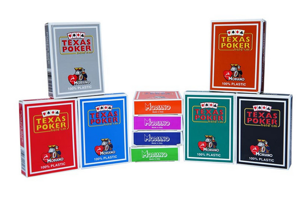 Modiano Texas Poker Pack of 10-All colours - casino-kart