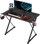 Eureka Ergonomic Gaming Desk - 39 Inches, X Shaped, Black
