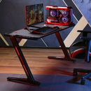 Eureka Ergonomic Gaming Table- Z Shaped, 60 Inches, RGB Lights