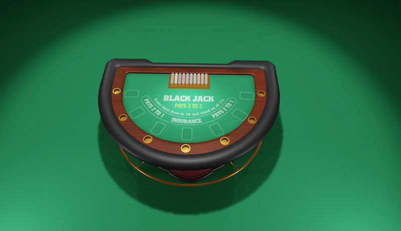 Zuckerjet Blackjack Table Casino Quality, Wooden