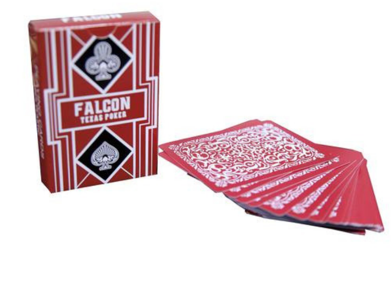 Falcon Texas Poker jumbo Index-Red - casino-kart