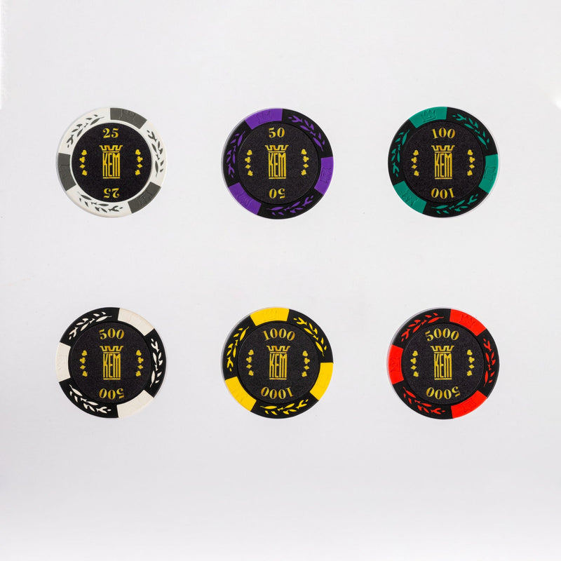 KEM Poker Chips Set- 300 And 500 Pieces, Clay, 40 MM, 14g
