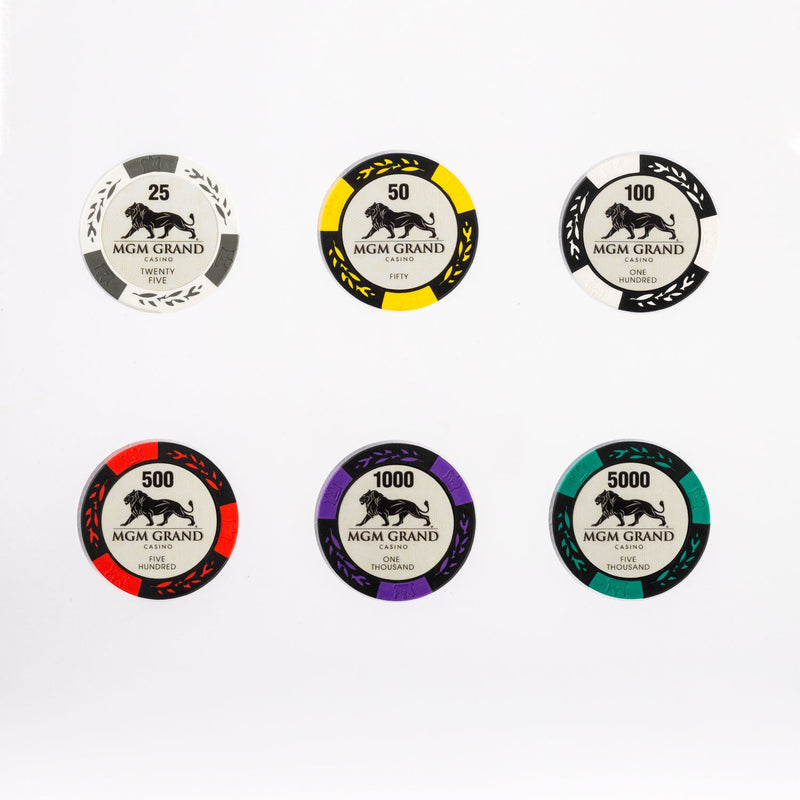 MGM Grand Casino Poker Chips Set- 300 And 500 Pieces, Clay, 40 MM, 14g